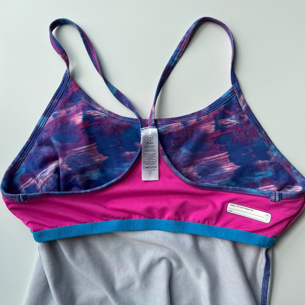 Lululemon Ivivva Racerback Tank Top Moody Mirage Girls 14 Activewear - Picture 7 of 9